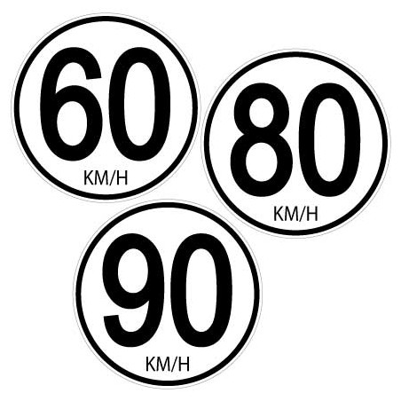 sticker disques vitesses camion 60 km/h 80 km/h 90 km/h