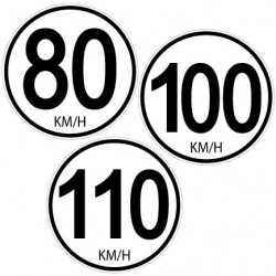 sticker disques vitesses camion 80 km/h 100 km/h 110 km/h