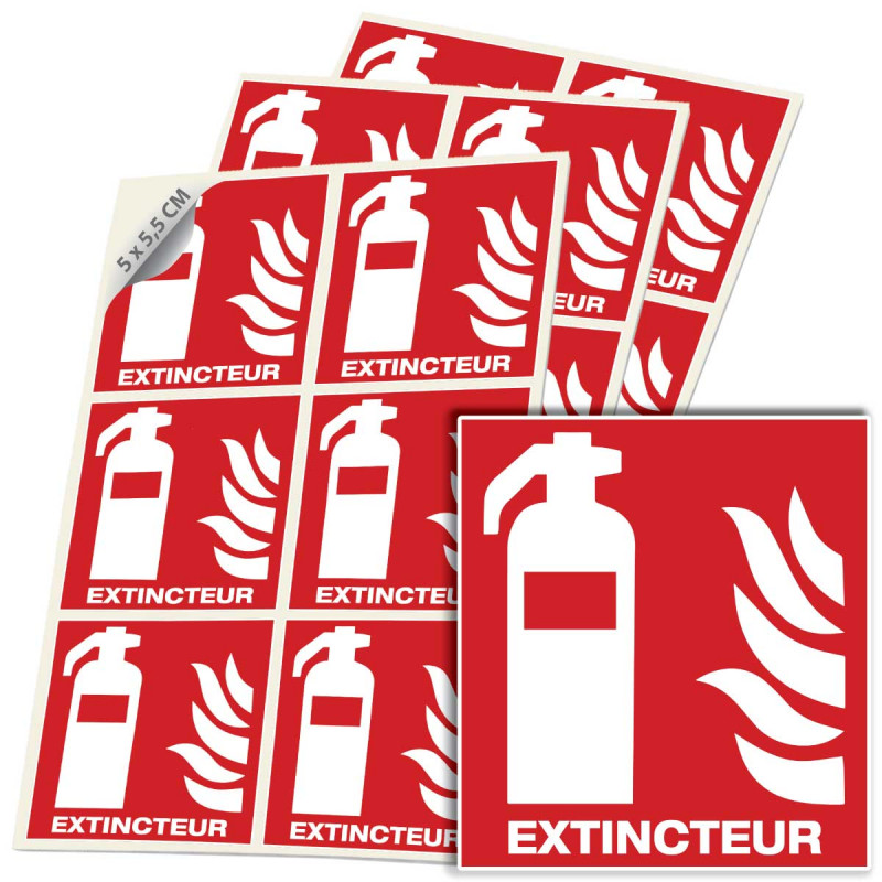 Autocollant Extincteur F001 ISO 7010 pictogramme équipement incendie