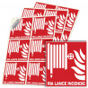 Autocollant RIA Lance Incendie F002 ISO 7010 pictogramme sécurité incendie