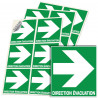 Autocollant direction évacuation 90 degrés E005 ISO 7010