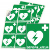 Sticker défibrillateur E010 ISO 7010 signalisation appareil DAE