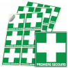 Sticker premiers secours E003 ISO 7010 pictogramme aide médicale sécurité