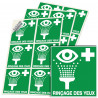 Sticker rinçage des yeux E011 ISO 7010 pictogramme rince œil