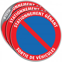 sticker STATIONNEMENT GÊNANT SORTIE DE VEHICULES
