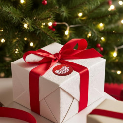 Etiquette rondes pour paquet cadeau de noël Joyeux Noël