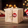 Etiquette Joyeux Noël rouge en rouleau de 1000 ex