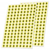 252 stickers ronds taille S en vinyle diamètre 10 mm pour cintres