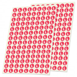 252 stickers taille L en vinyle pour cintres diamètre 10 mm