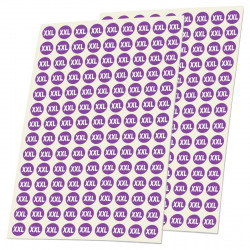 Planche de 252 stickers taille XXL en vinyle diamètre 10 mm
