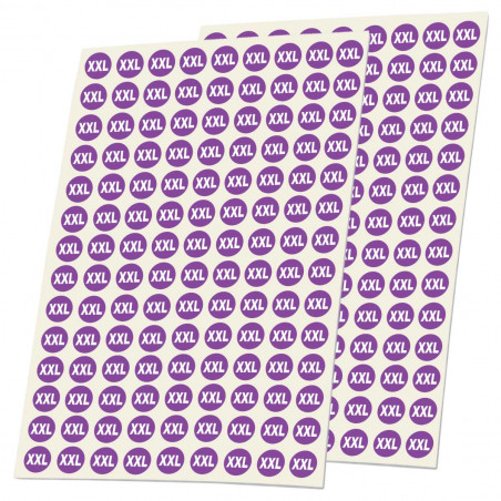 Planche de 252 stickers taille XXL en vinyle diamètre 10 mm