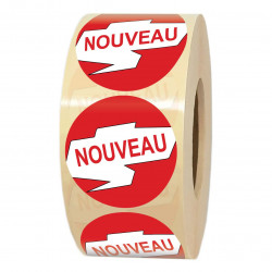 rouleau de 100 étiquettes adhésives NOUVEAU pour commerces et hypermarchés