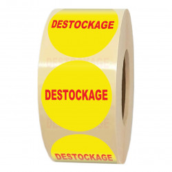rouleau de 1000 étiquettes adhésives déstockage