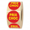 Rouleau d'étiquettes adhésives pastilles PRIX CHOC