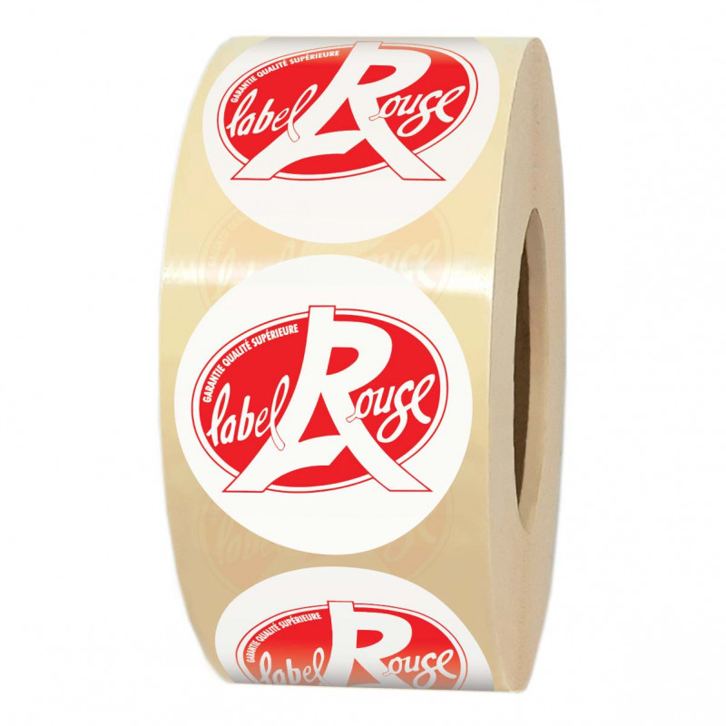Étiquettes adhésives en papier Label Rouge – rouleau de 1000
