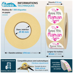 1000 étiquettes bonne fête maman pour cadeau fête des mères original et unique