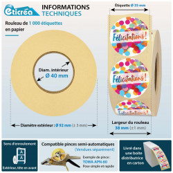 étiquettes autocollantes de félicitations pour cadeau de mariage, naissance, baptême ou autre