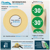 1000 étiquettes adhésives de soldes -30% pour afficher les promotions en rayons