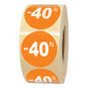 Rouleau d'étiquettes adhésives pour soldes et promotion -40%