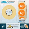 1000 étiquettes autocollantes - 40% pour afficher vos soldes et promotions