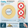 autocollants lame interdite pour coller sur cartons, produits ou autre surface plane