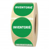 Étiquette autocollante INVENTORIÉ ronde Ø 35 mm