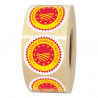Étiquette adhésive AOP ronde 35 mm en papier - Rouleau de 1000 étiquettes