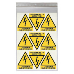 sticker danger électrique W012 pour sécurité au travail