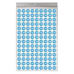 Étiquettes -10% - Pastilles rondes Ø 10 mm - 252 exemplaires