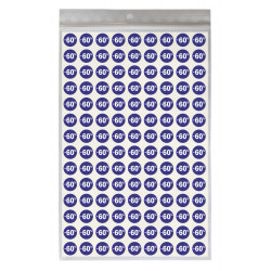 Étiquettes -60% - Pastilles rondes Ø 10 mm - 252 exemplaires