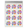 Étiquettes JOYEUX ANNIVERSAIRE - Pastilles rondes Ø 35 mm - Lot de 36 exemplaires