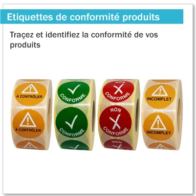 Etiquettes adhésives de tracabilité et de conformité