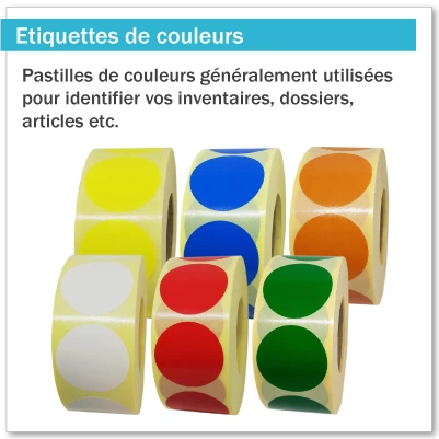 Gommettes pastille de couleurs