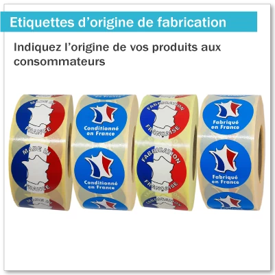 Etiquettes adhésives d'origine de fabrication