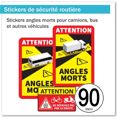 Stickers d'avertissement de sécurité routière